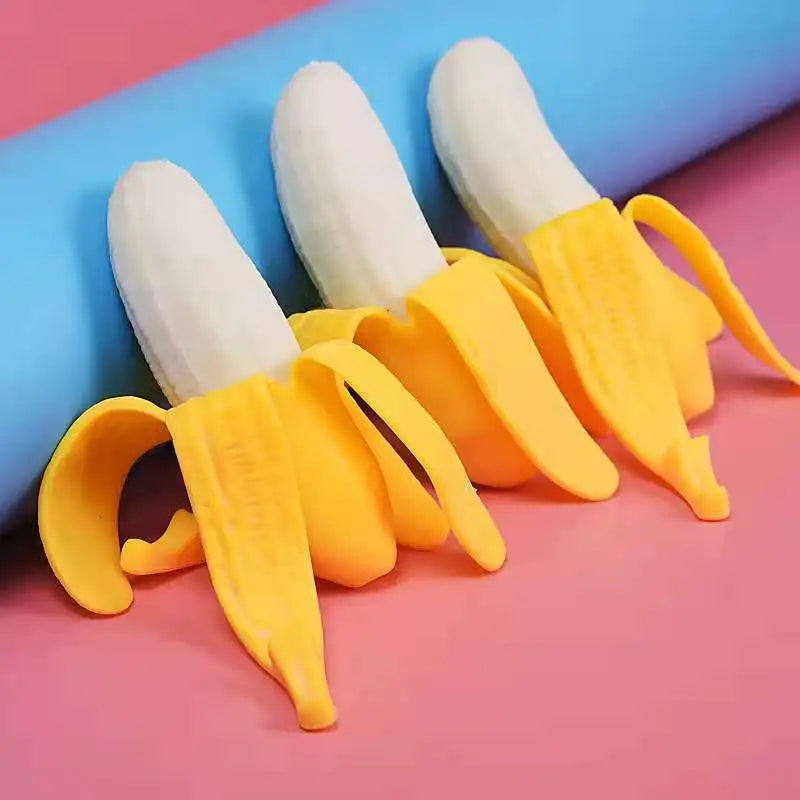 Banana Stress Ball | Cute Fruit Squishy Fidget Toy for Anxiety Relief